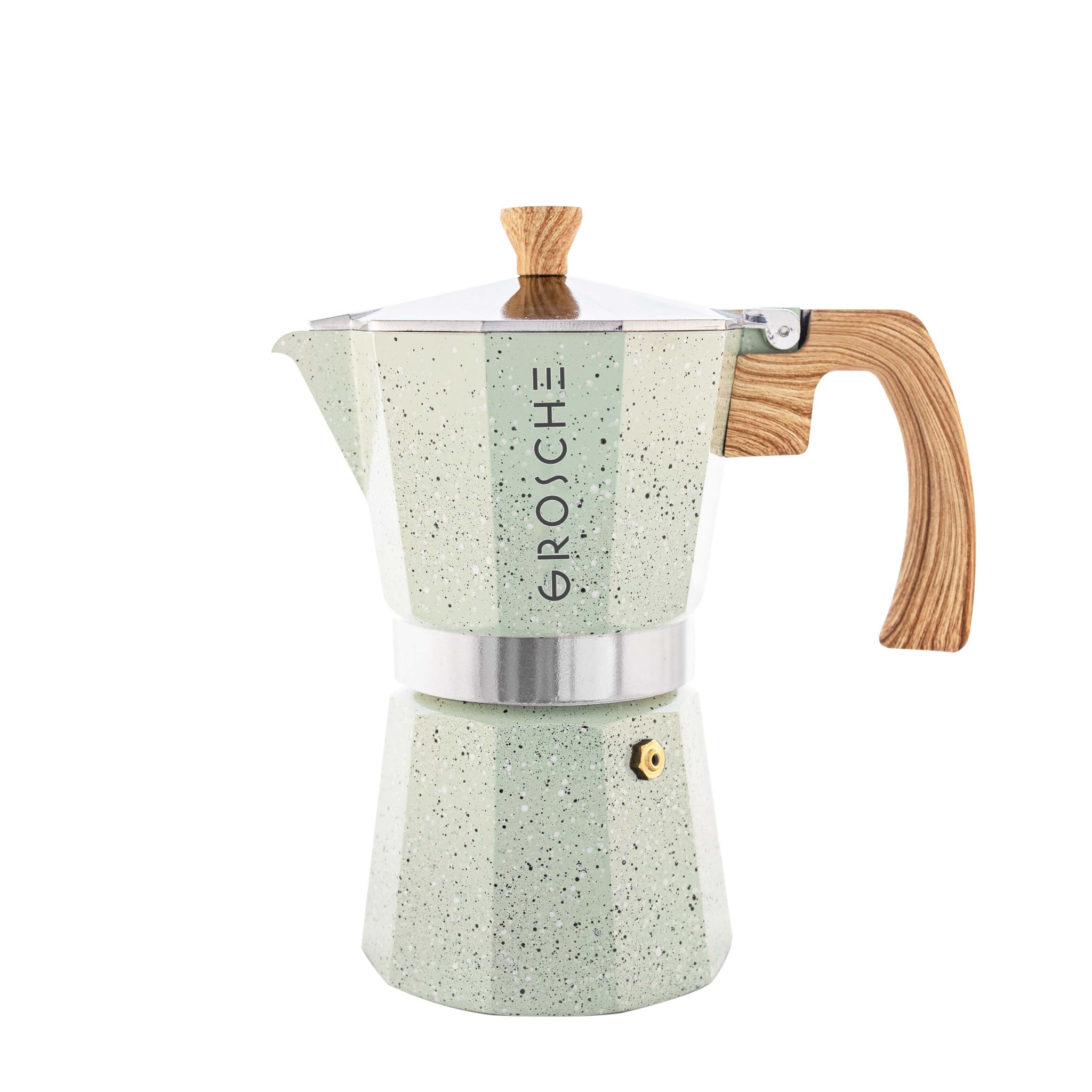 MILANO STONE Stovetop Espresso Maker, Mint Green | GROSCHE