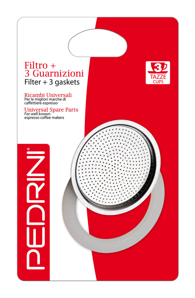 Parts & Accessories: Pedrini Replacement Gasket & Filter - Available In 3 Sizes Package Of 1 - Espresso Coffee Maker