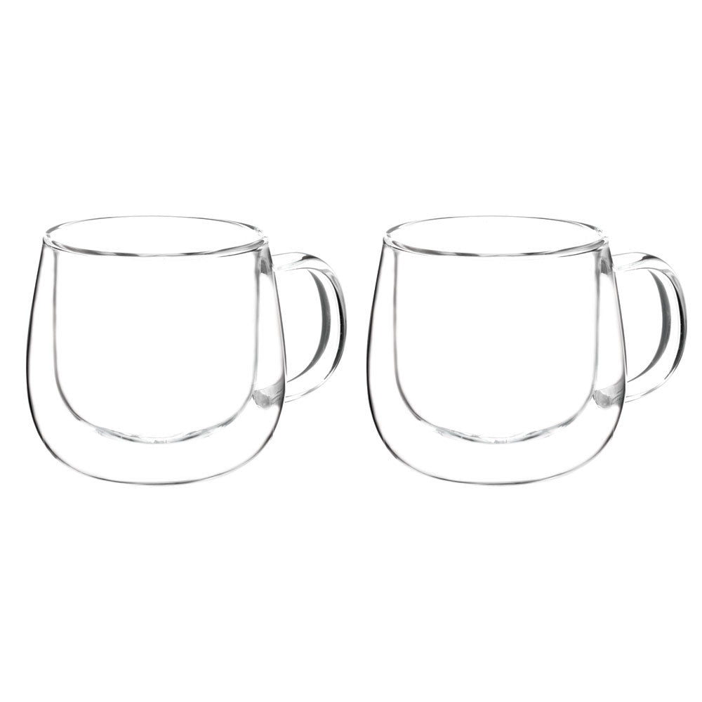 Fresno Cups Dbl Walled (With Handle) Glassware; 2 X 270Ml Set Of 2